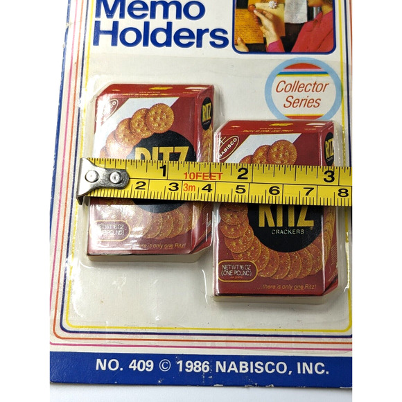 VTG Nabisco Ritz Crackers Box Refrigerator Magnet Set of 2 Arjon 1986 Advertise - Picture 6 of 9